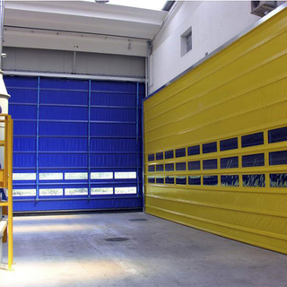 Windproof Waterproof High Speed ​​PVC Stacking Door pang-industriya